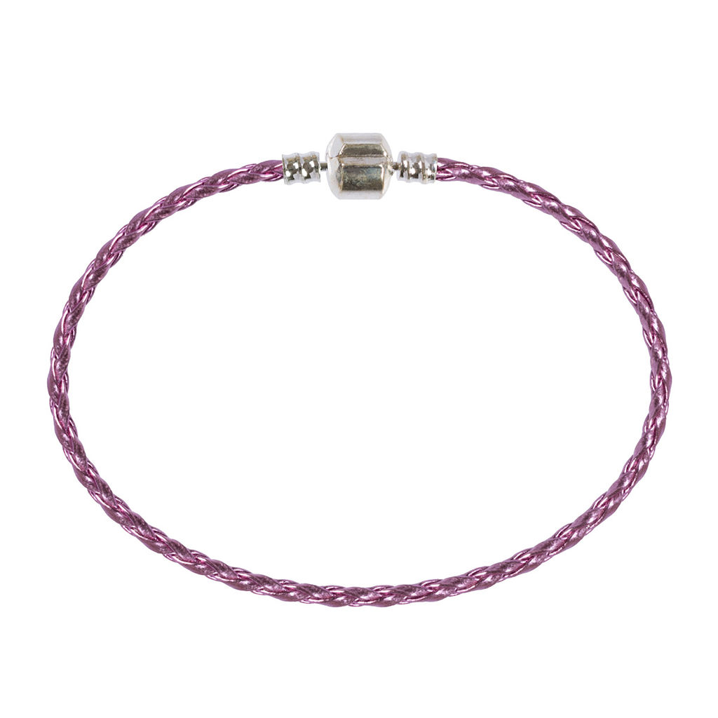 Zlatka Браслет плетеный RBL-01 21 см 5 шт СК/Распродажа №20 розовый металлик