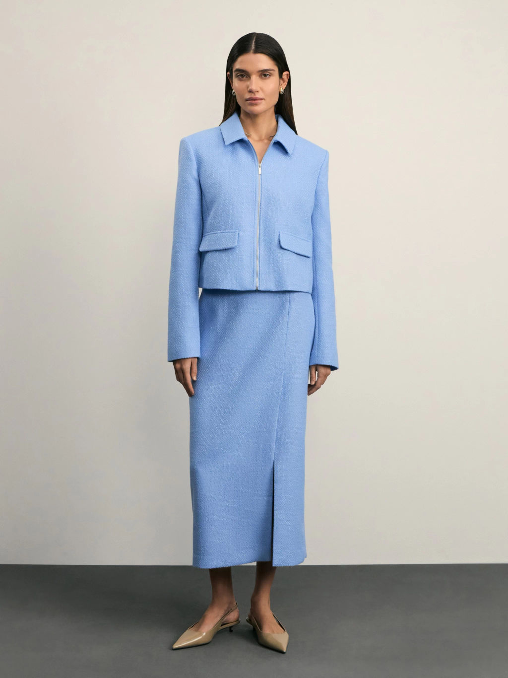 Юбка миди из твида / Zarina  фото 6