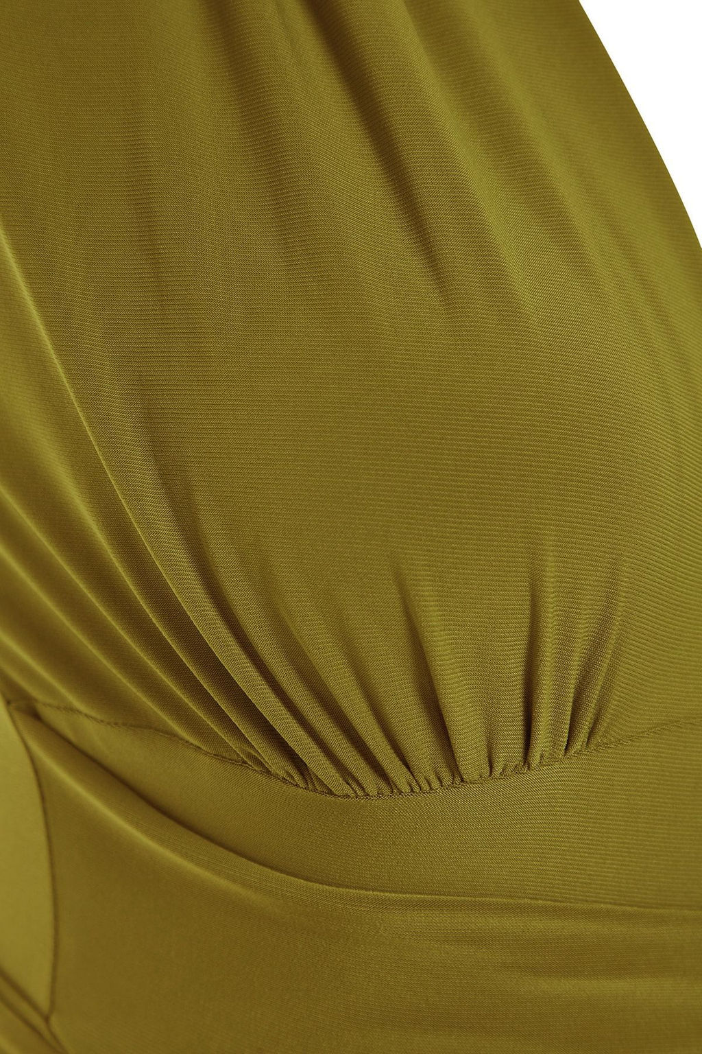 Yesil Baglama Detayl? V Yaka Fitted/Vucuda Oturan Esnek C?tc?tl? Orme Body TWOSS23BD00055