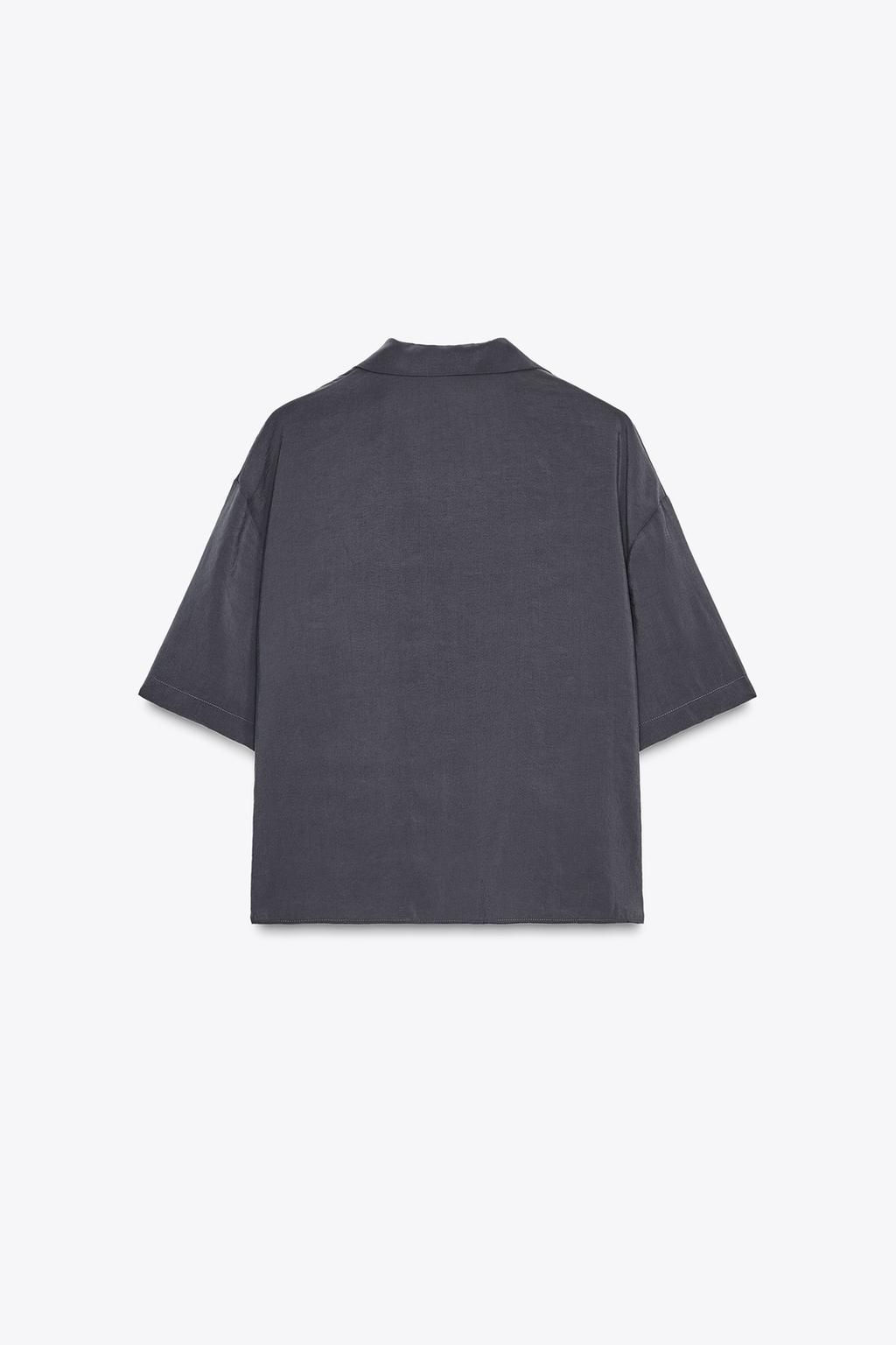 SHORT SLEEVE FLOWING SHIRT - Zara фото 7