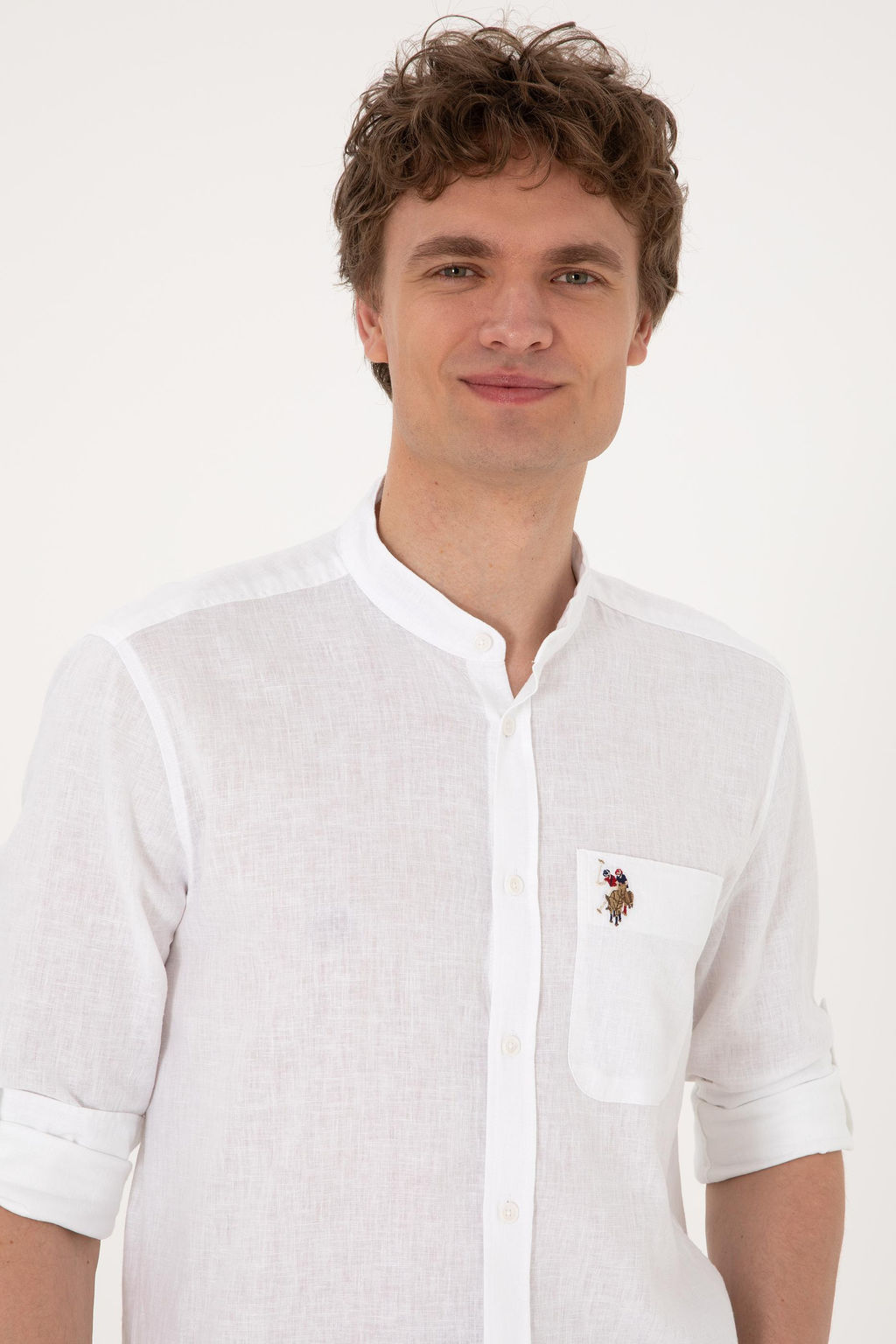 Erkek Beyaz Uzun Kollu G_mlek Sepette S_rpriz _ndirim - U.s. polo assn фото 2