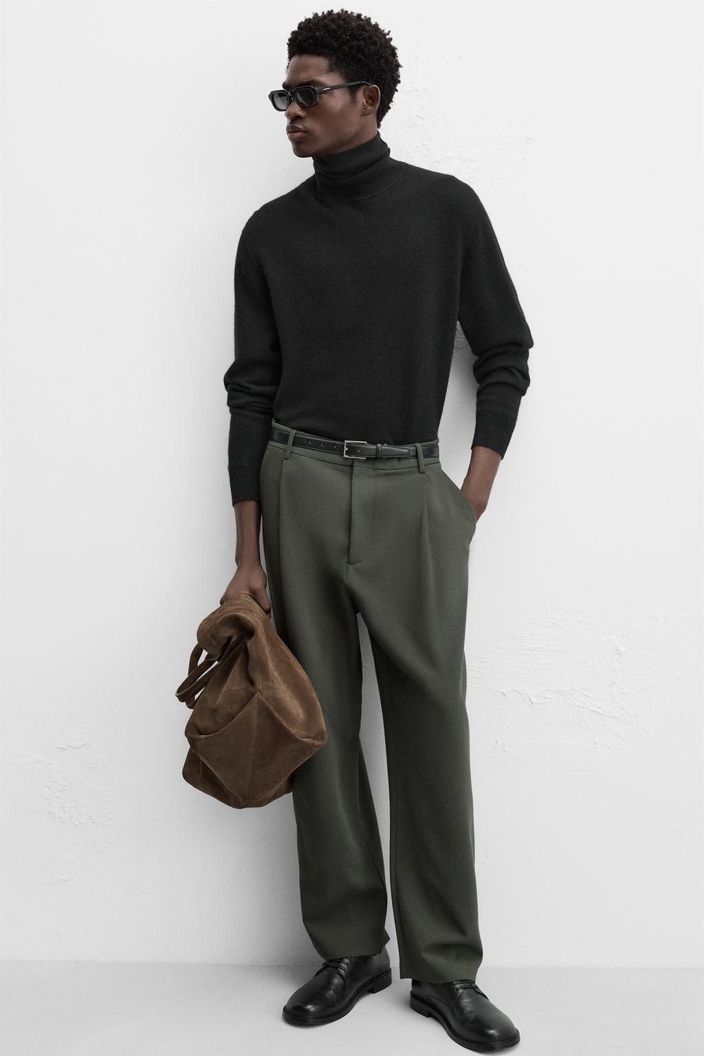 RELAXED FIT PLEATED TROUSERS - Zara фото 10