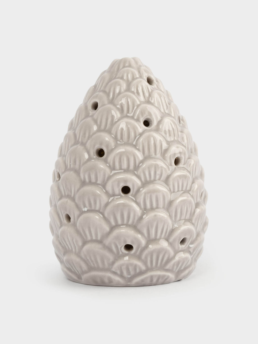 Статуэтка, 11 см, с подсветкой, фарфор P, бежево-молочная, Шишка, Pinecone - Anna lafarg фото 4