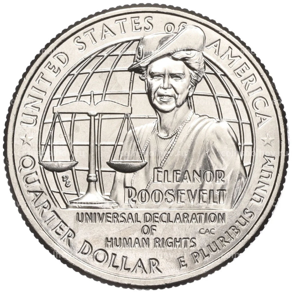 Монета 1/4 доллара (25 центов) 2023 года P США Американские женщины Элеонора Рузвельт