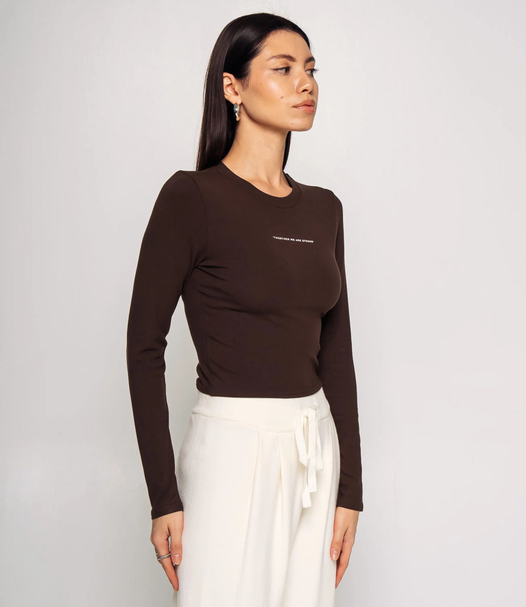 Лонгслив #КТ976, шоколадный - Dommod фото 3