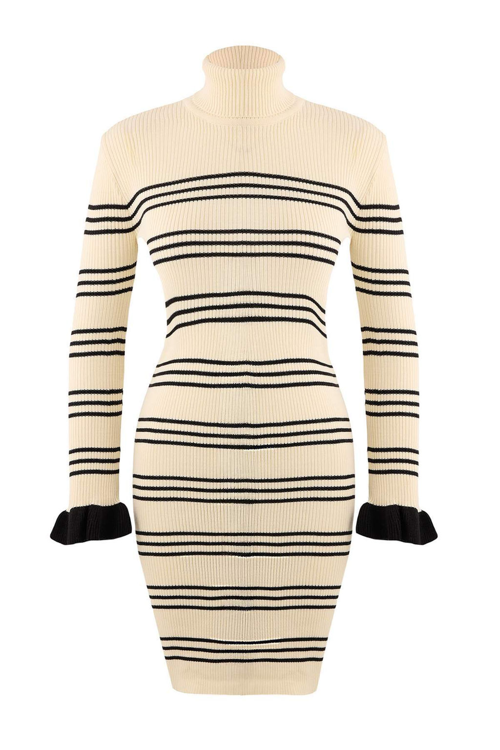 TRENDYOLMILLA Antrasit Mini Triko Cizgili Elbise TWOAW24EL00470  фото 2