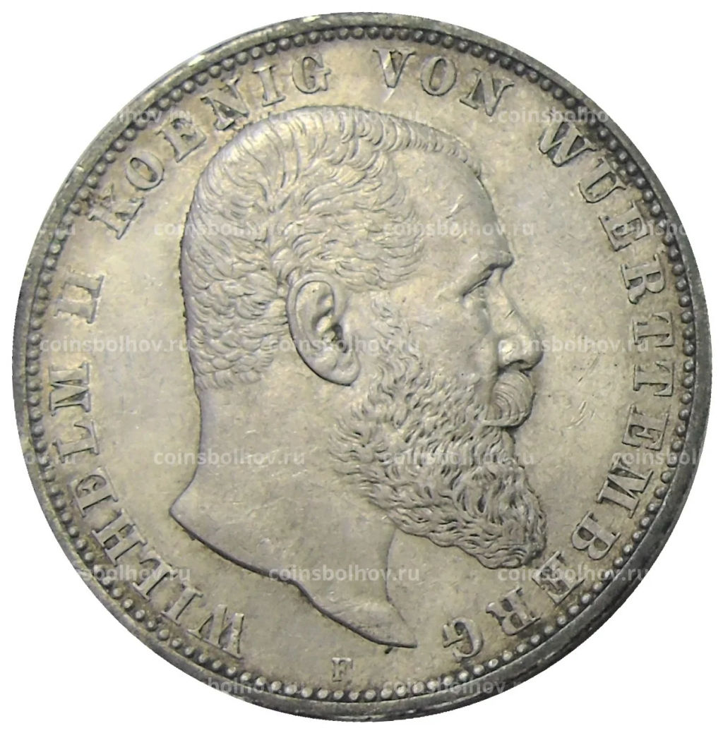5 марок 1908 года F Германия (Вюртемберг)
