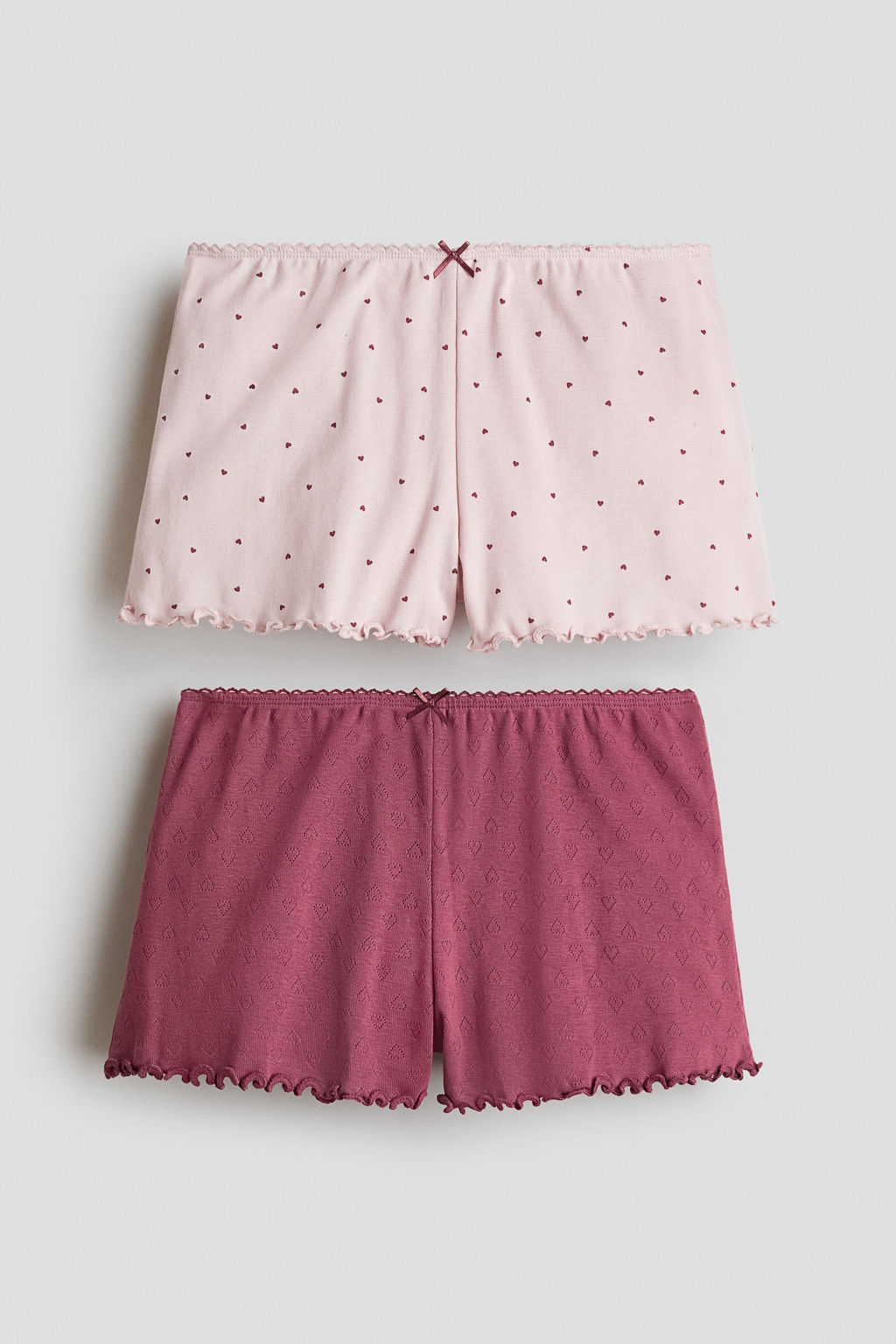 2-pack overlocked cotton shorts - H&m фото 3