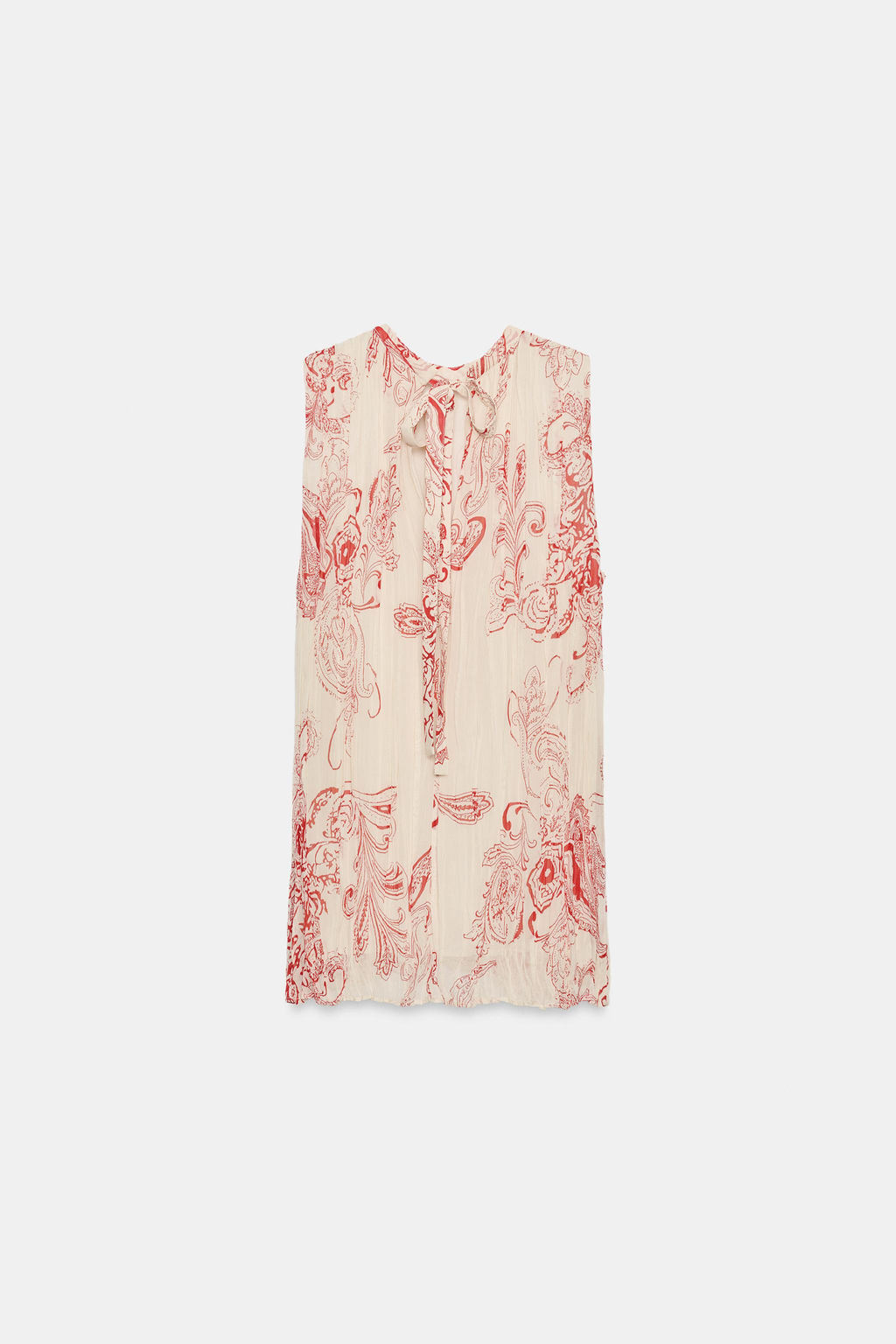 TOP ESTAMPADO ZW COLLECTION / Crudo / Rojo - Zara фото 7