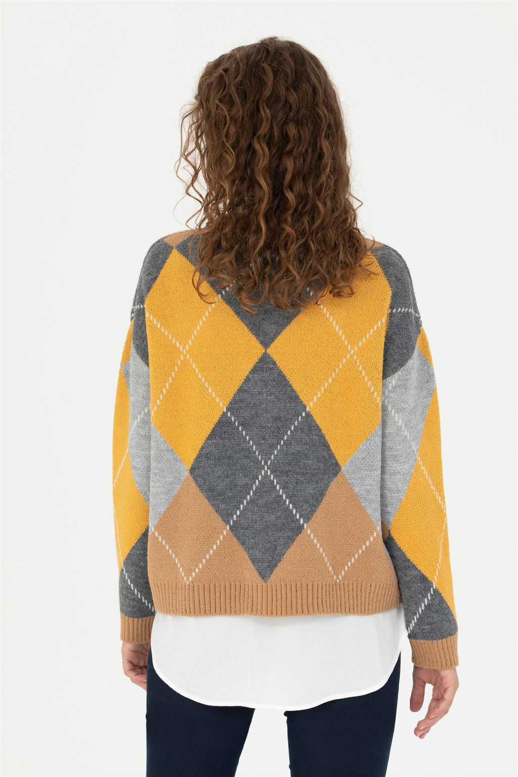 Женский трикотажный кардиган песочного цвета с v-образным вырезом Неожиданная скидка в корзине - U.s. polo assn фото 5