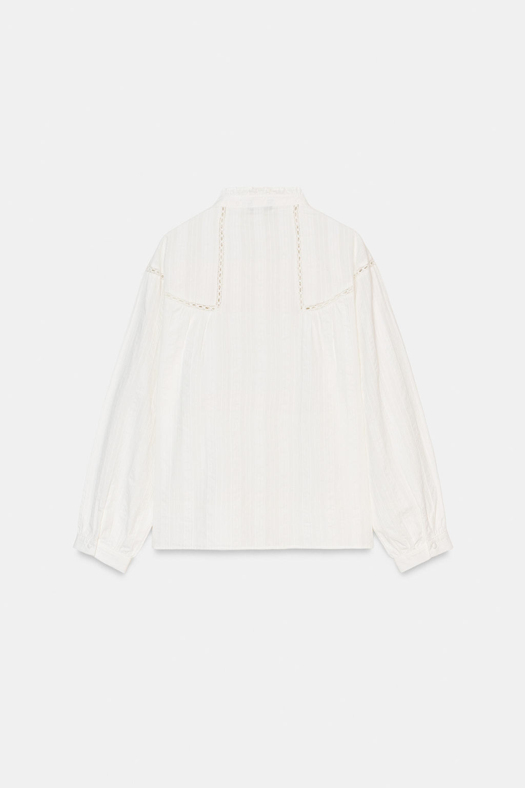LACE AND PINTUCK SHIRT - Zara фото 15