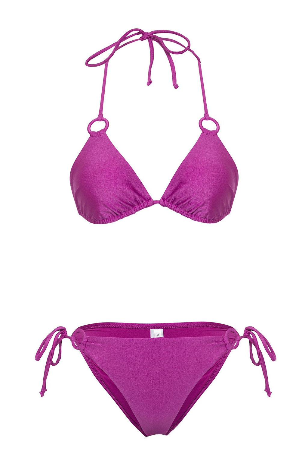 TRENDYOLMILLA Siyah Ucgen Aksesuarl? Parlak Regular Bikini Tak?m? TBESS25BT00013 фото 6