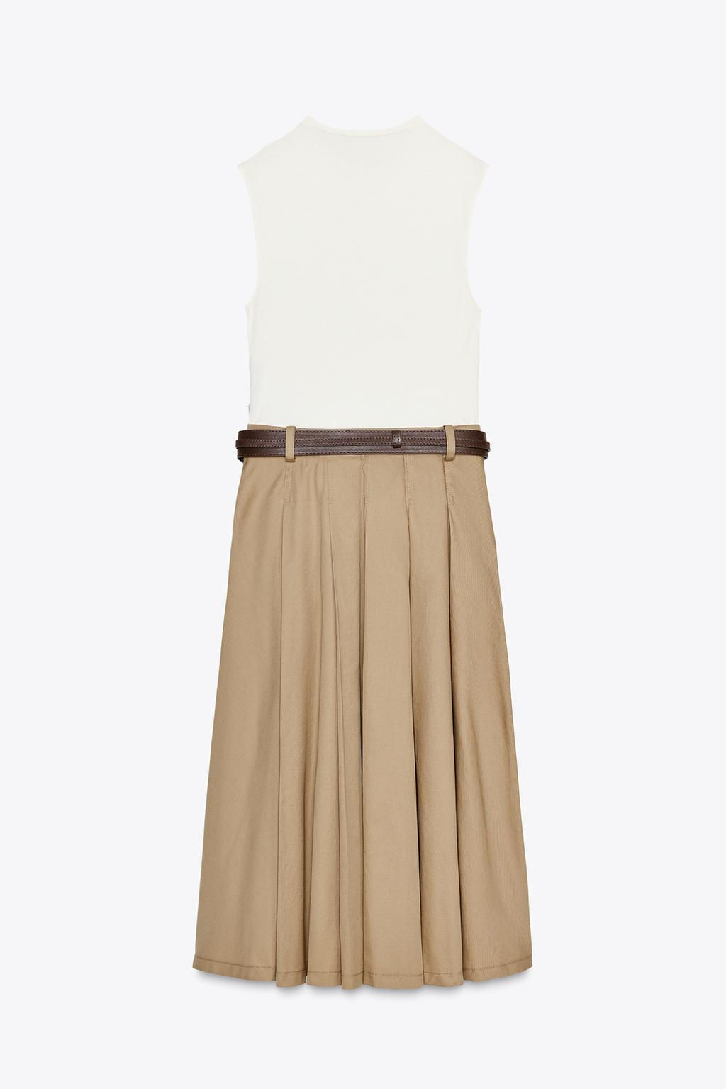 CONTRAST BELTED DRESS - Zara фото 6