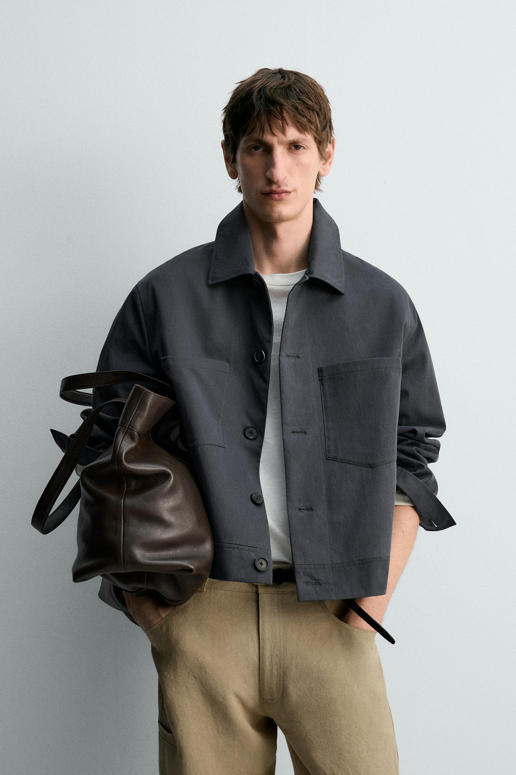 CAZADORA RELAXED FIT LIMITED EDITION / Azul / Gris - Zara фото 2