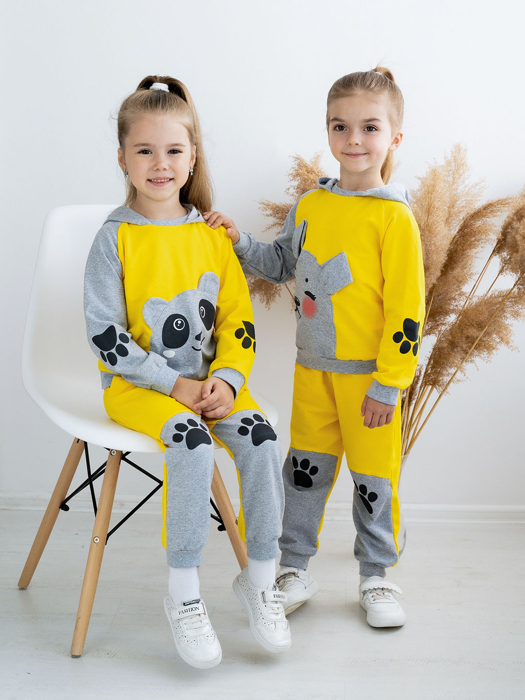 Костюм детский желтыймеланж панда