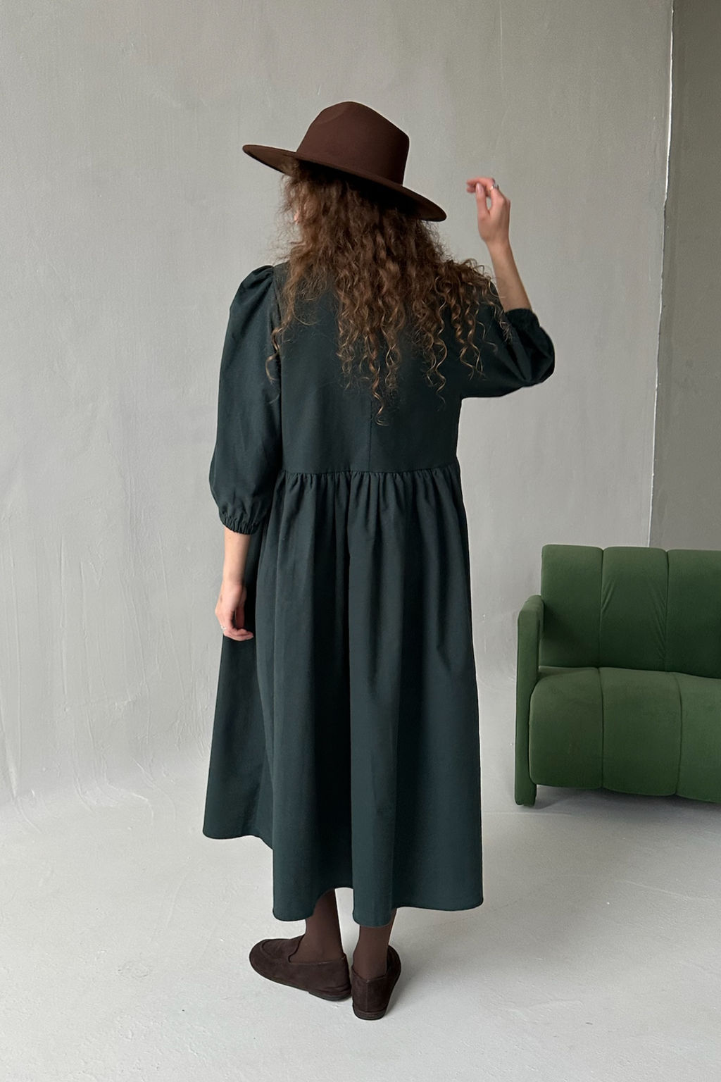 Платье SEPTEMBER104/02/Темно-зеленый