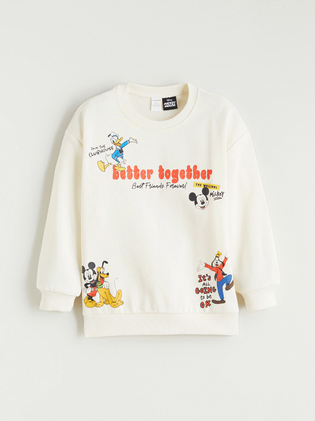 Mickey Mouse Bask?l? Erkek ?ocuk Kal?n Sweatshirt