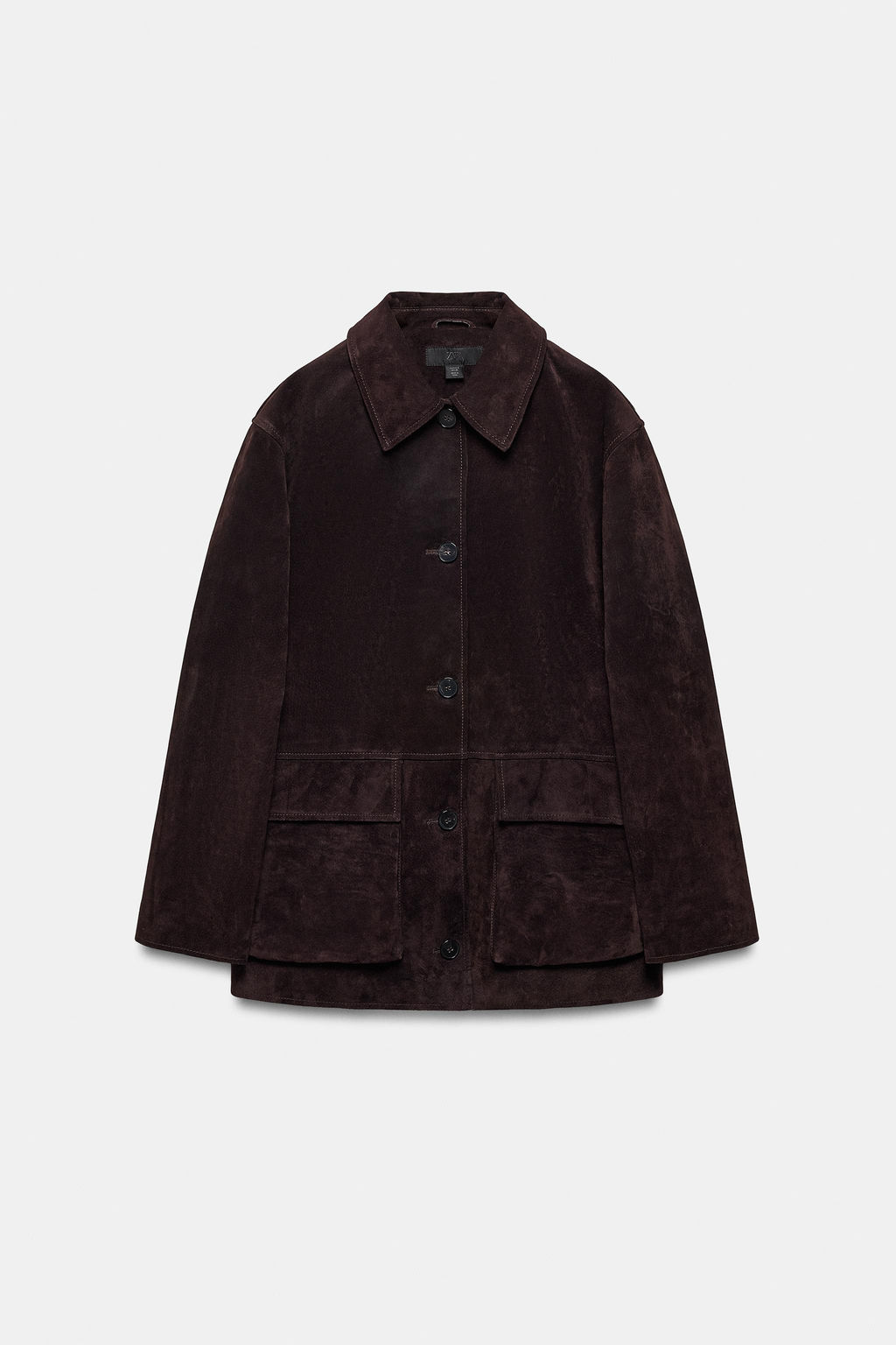 100% LEATHER SUEDE JACKET - Zara фото 13