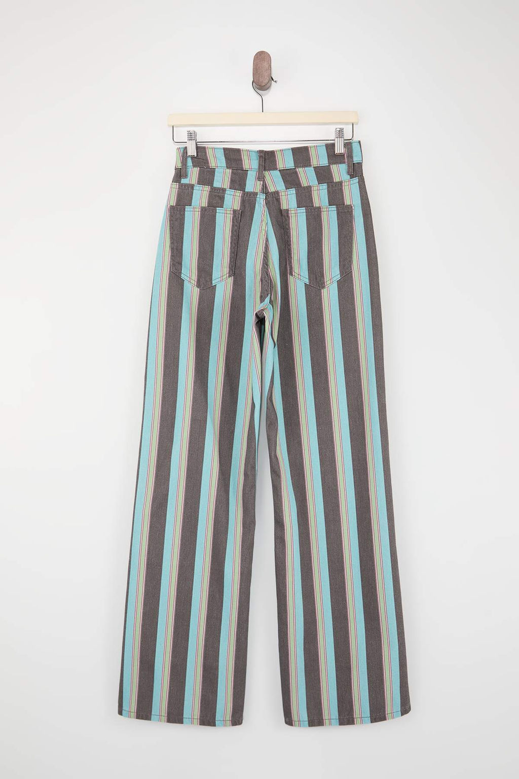 _ok Renkli D_K_ML_ _izgili Bask_l_ %100 Pamuk Y_ksek Bel Wide Leg Jeans TWOSS26JE00232 - Trendyolmilla фото 6