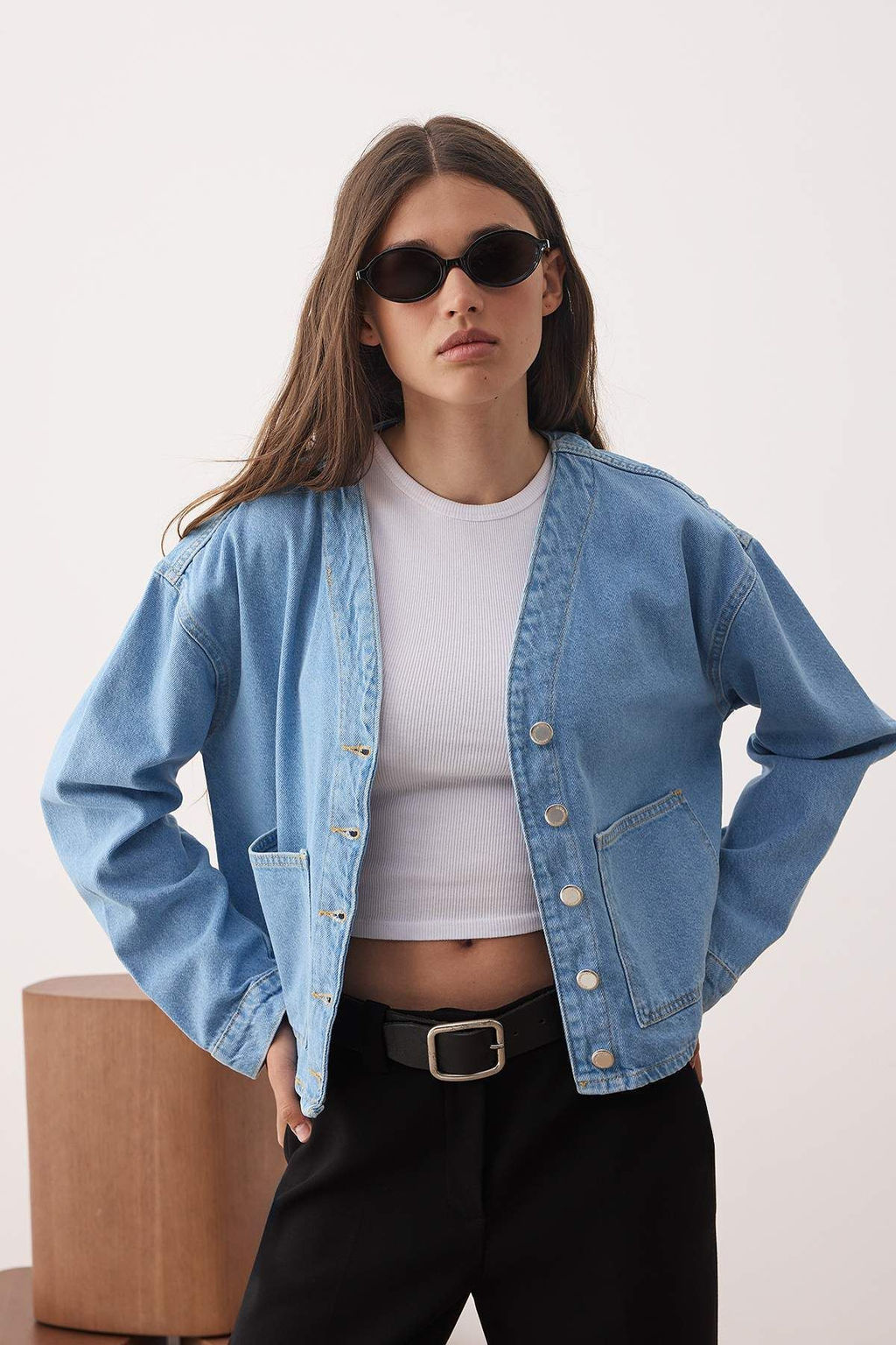 Mavi Cep Detayl? Denim Ceket TWOAW26CE00006