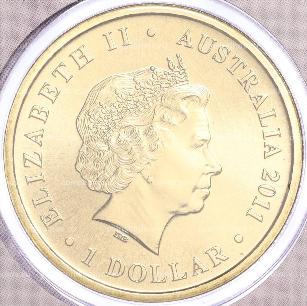 Монета 1 доллар 2011 года Австралия Детеныши диких животных  Сахарная летяга (в конверте с почтовой маркой)