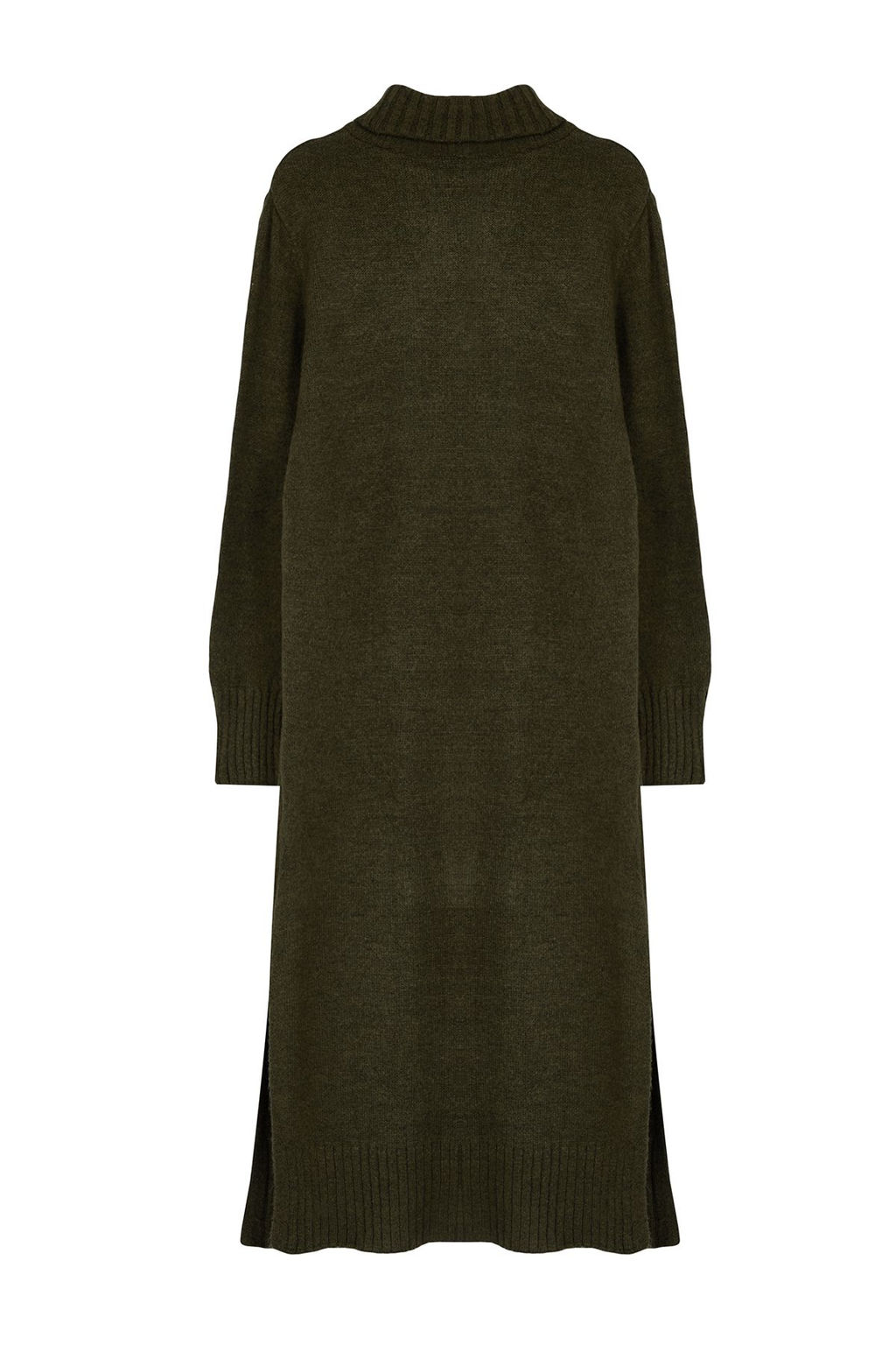 TRENDYOLMILLA Camel Midi Triko Genis Kal?p Yumusak Dokulu Elbise TWOAW24EL00034 фото 48