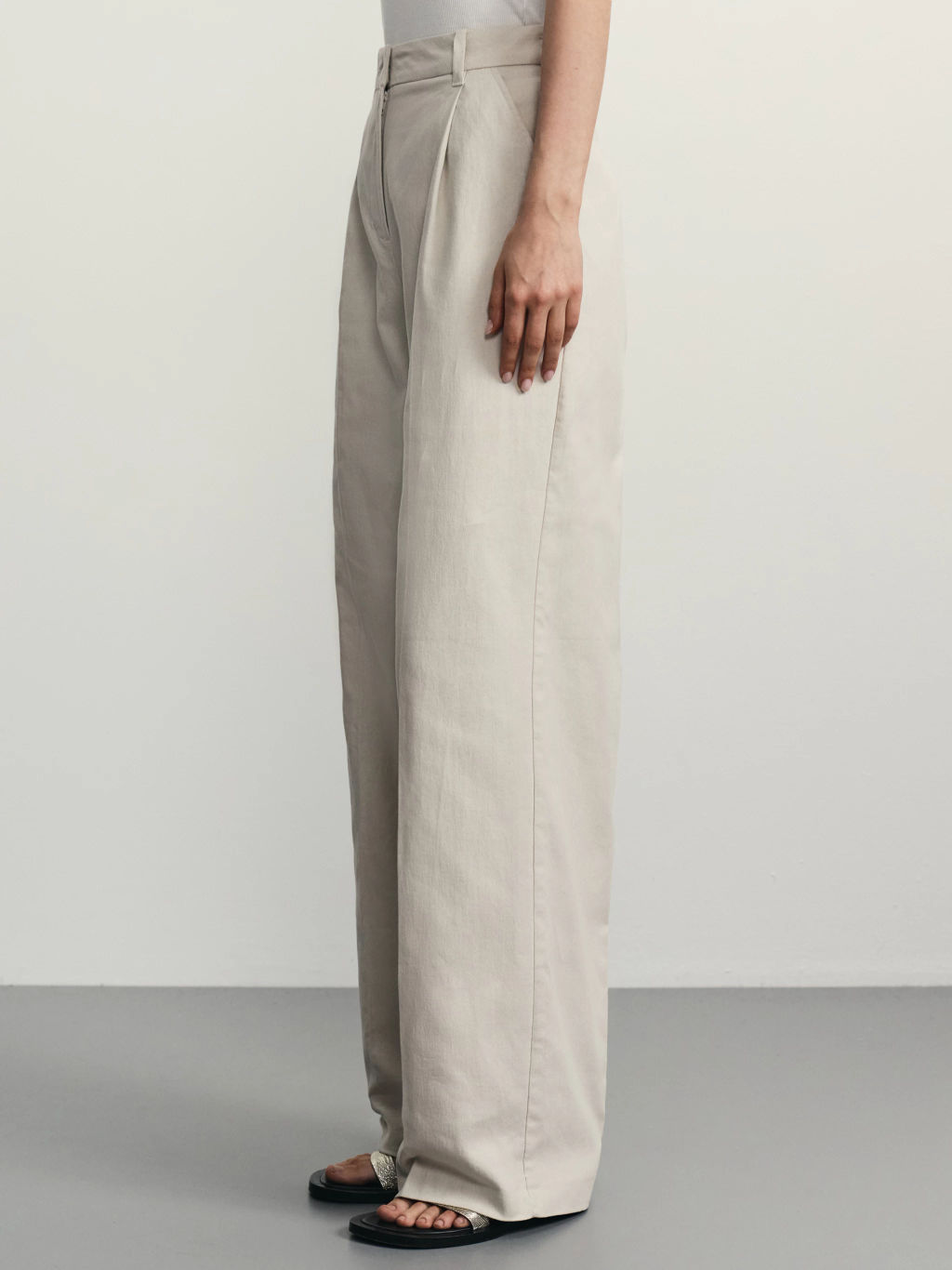 Брюки прямого кроя с содержанием льна / Zarina  фото 3