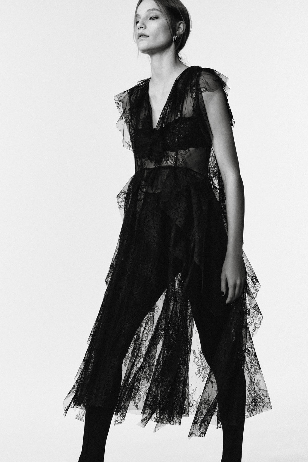 LIMITED EDITION LACE MIDI DRESS - Zara фото 6