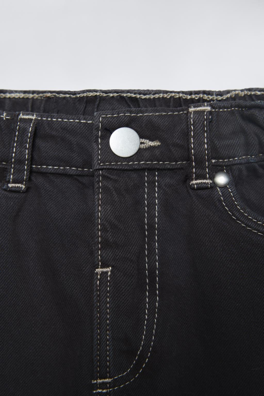 TOPSTITCHED TWILL TROUSERS - Zara фото 4
