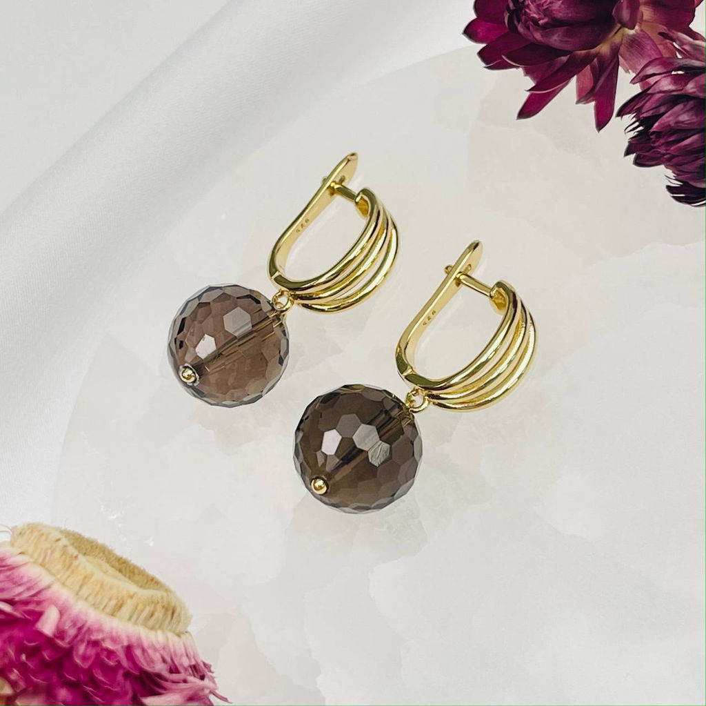 Серьги из Раухтопаза