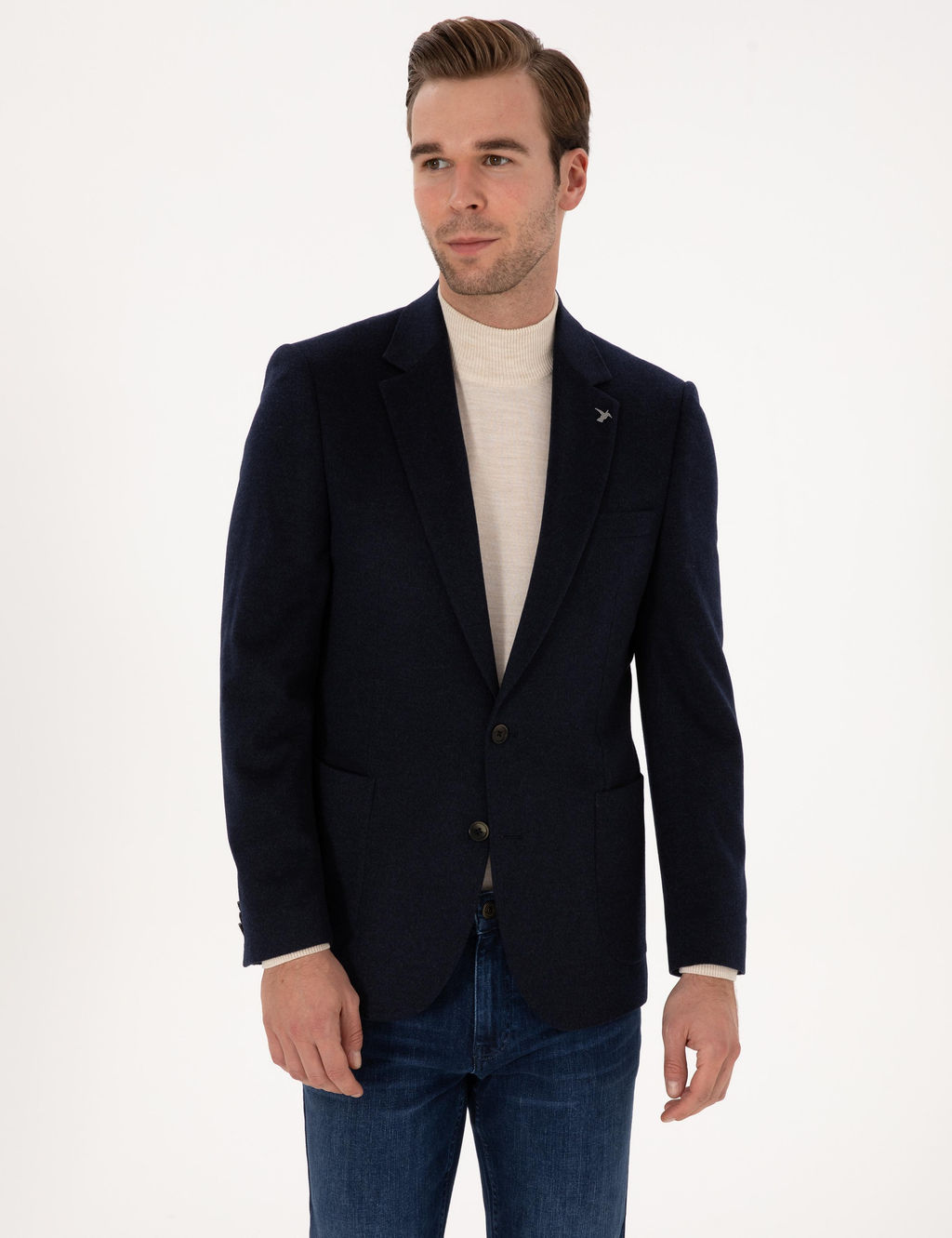 Lacivert Slim Fit Ceket