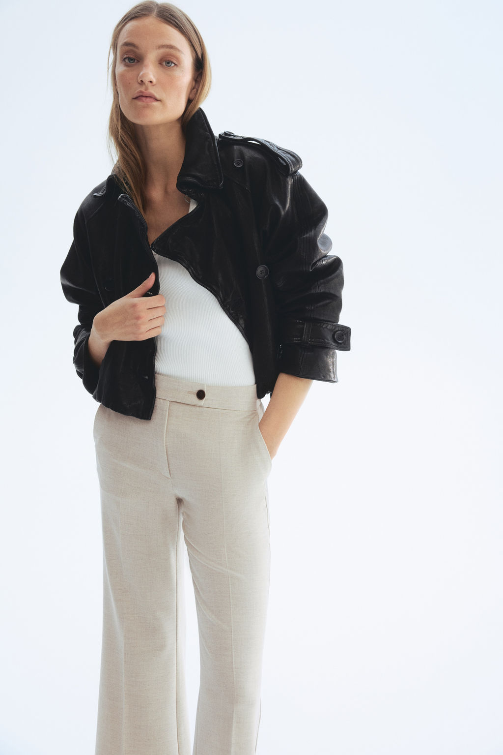 Pantal?n tobillero de corte bootcut - H&m фото 4