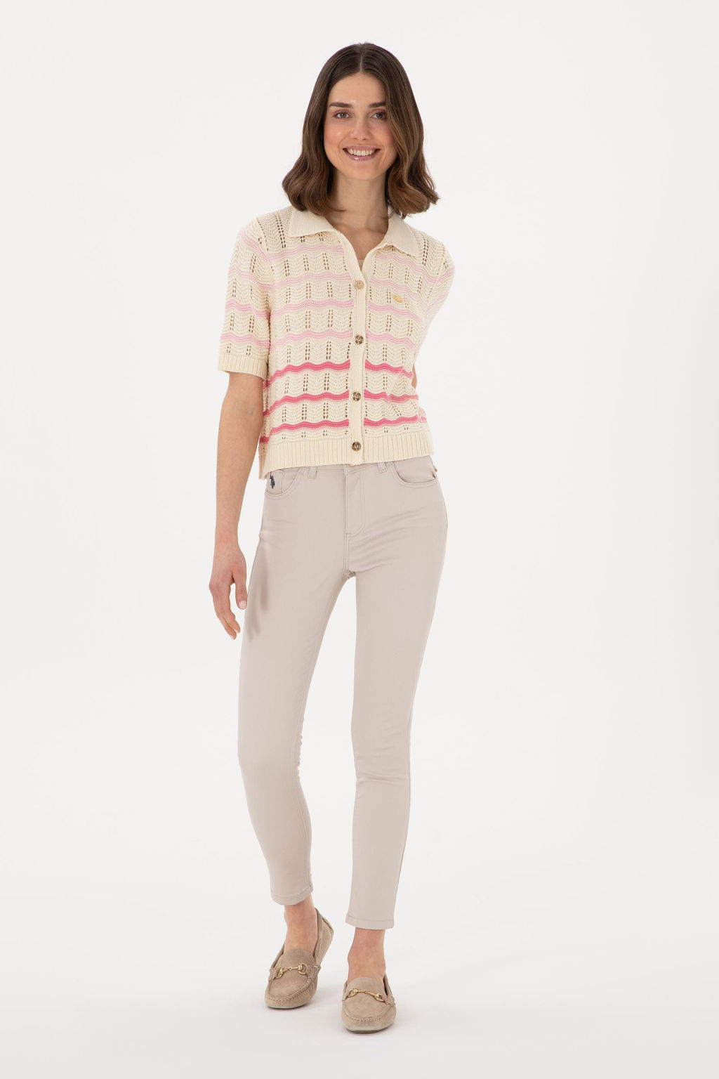 Kad_n Krem Triko H_rka Sepette S_rpriz _ndirim - U.s. polo assn фото 4
