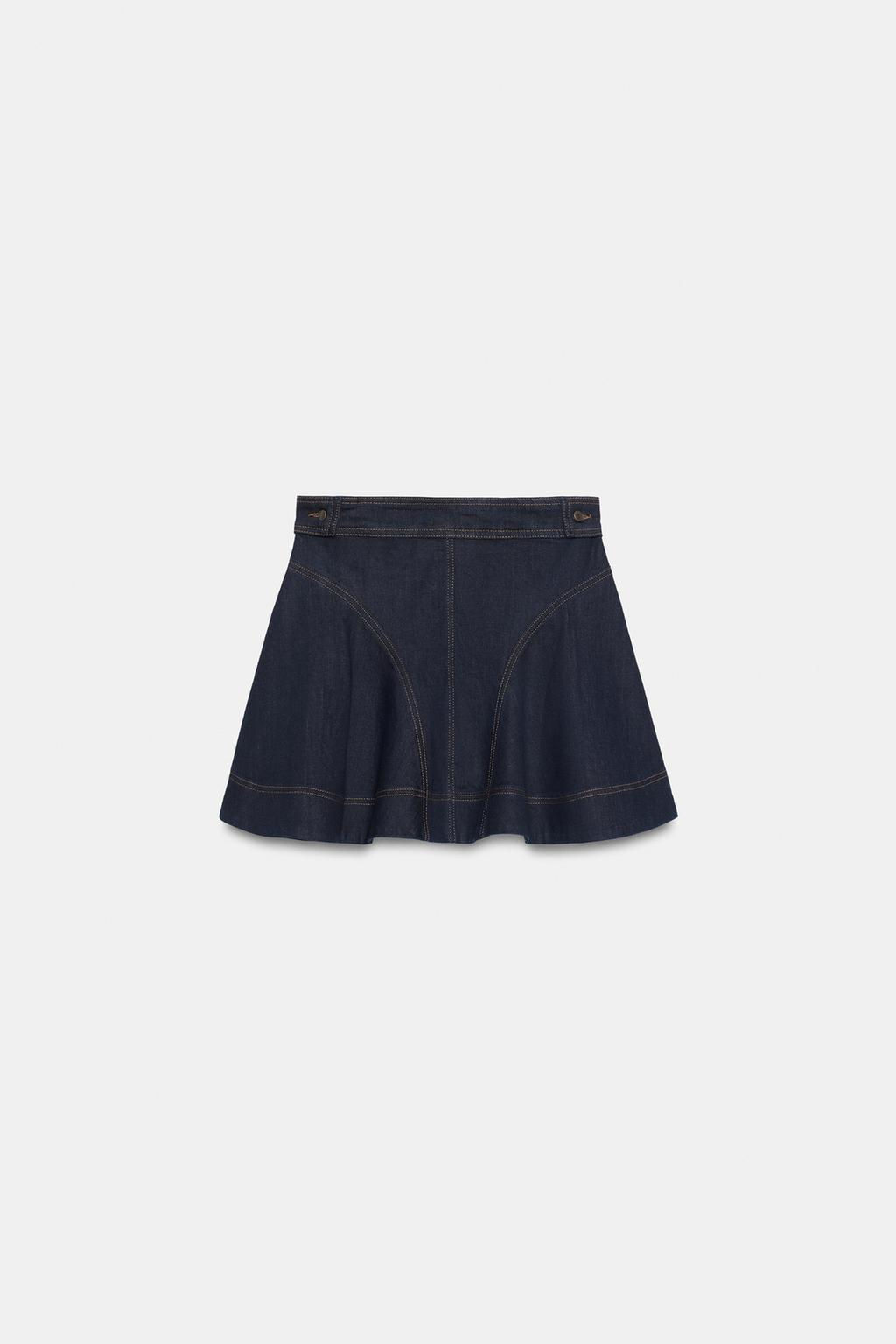 FALDA CORTA DENIM ZW COLLECTION / Azul - Zara фото 19