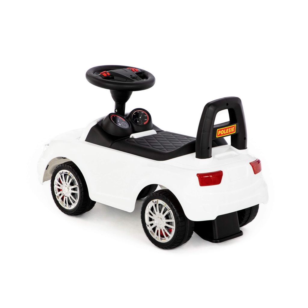 Каталка-автомобиль SuperCar №5 со звуковым сигналом (белая) - Полесье фото 3
