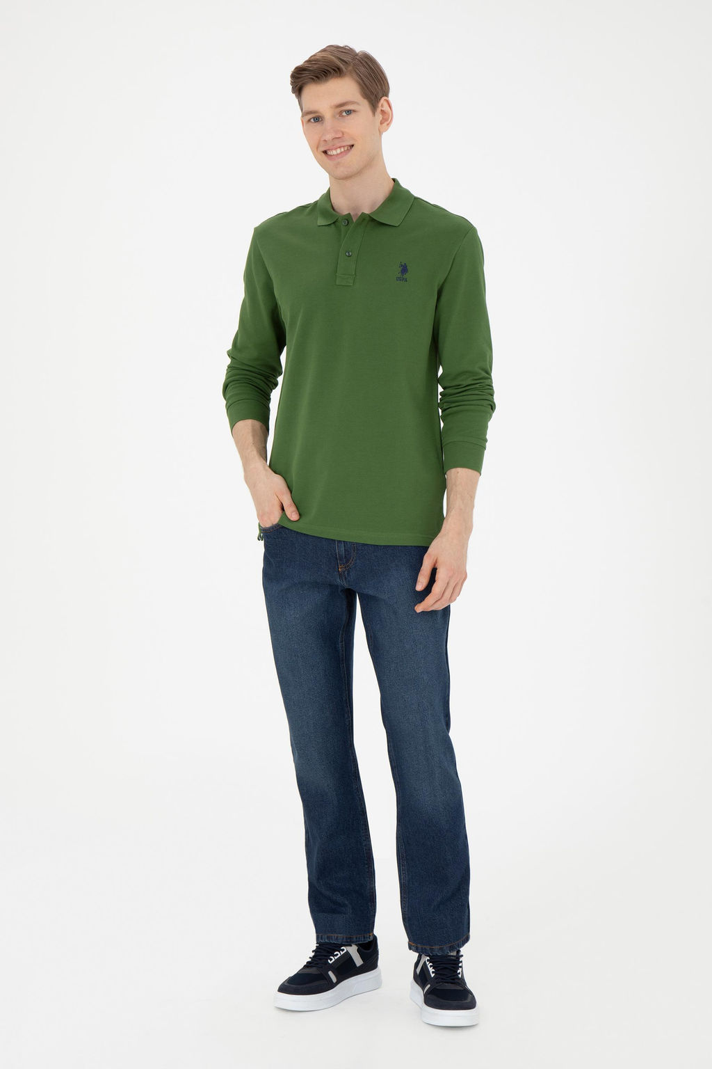 Мужские темно-синие джинсовые брюки - U.s. polo assn фото 8