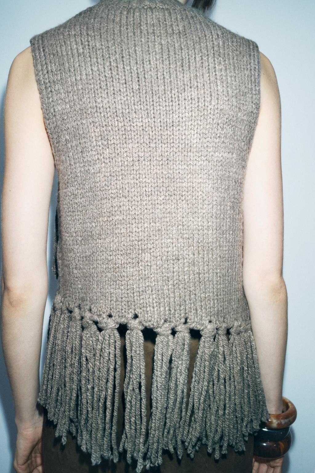 FRINGED KNIT TOP - Zara фото 3