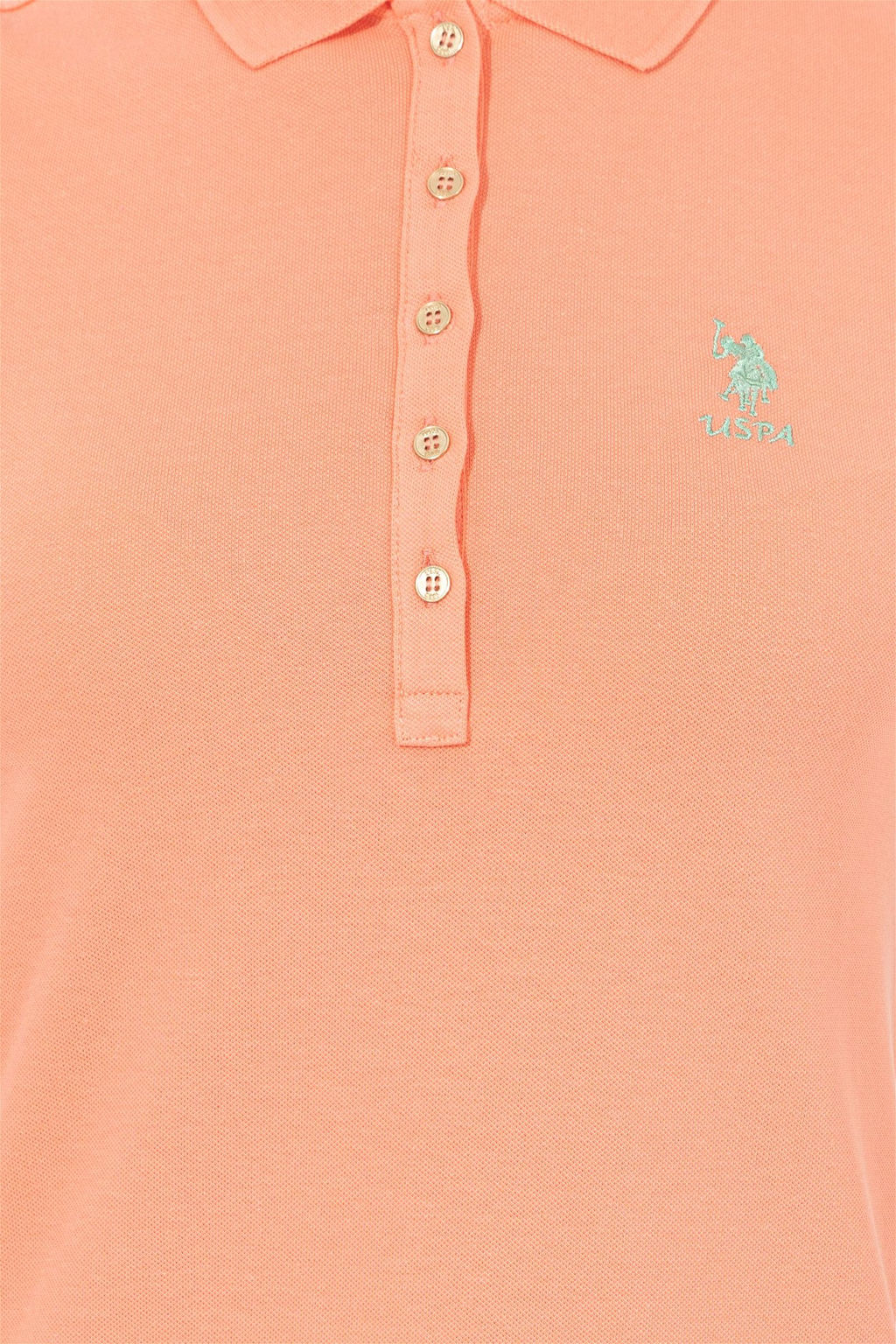 Женское трикотажное платье лососевого цвета - U.s. polo assn фото 10