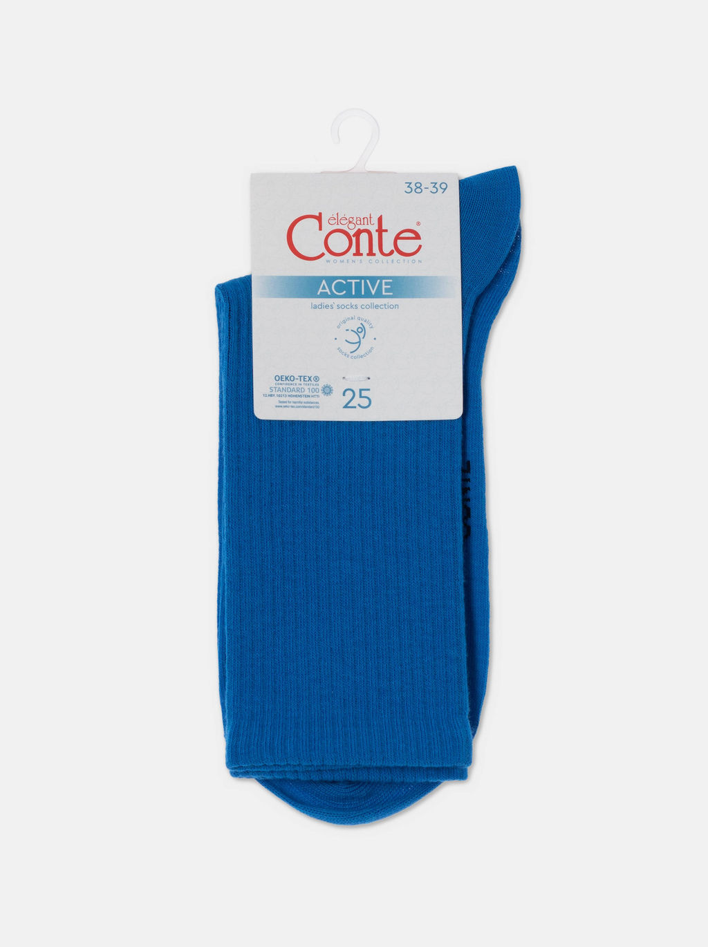 Цена за 2 пары. Носки Теплые CONTE Удлиненные хлопковые носки ACTIVE синий - Conte elegant фото 7