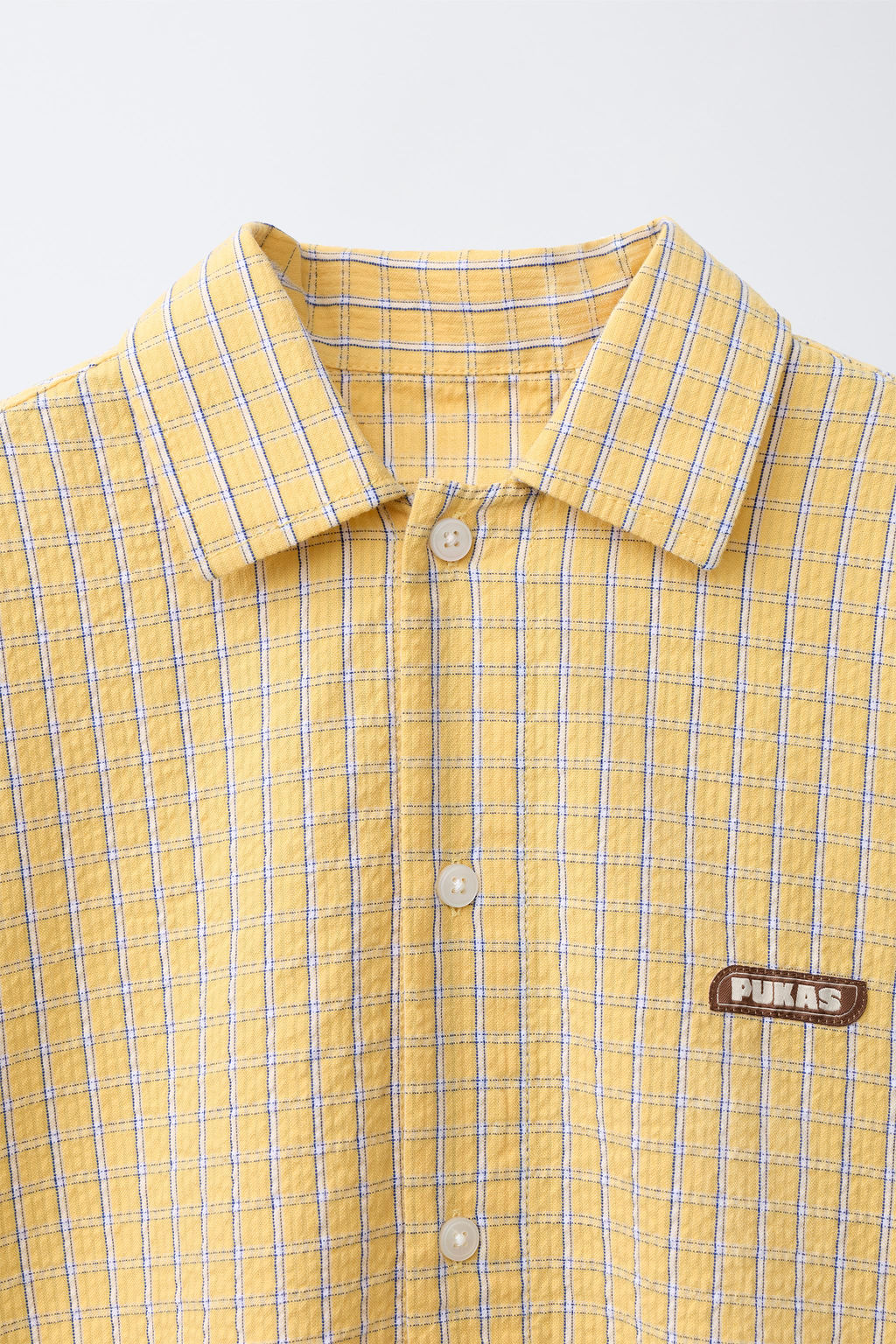 CAMISA ESTAMPADO CUADROS PUKAS SURF / Naranja