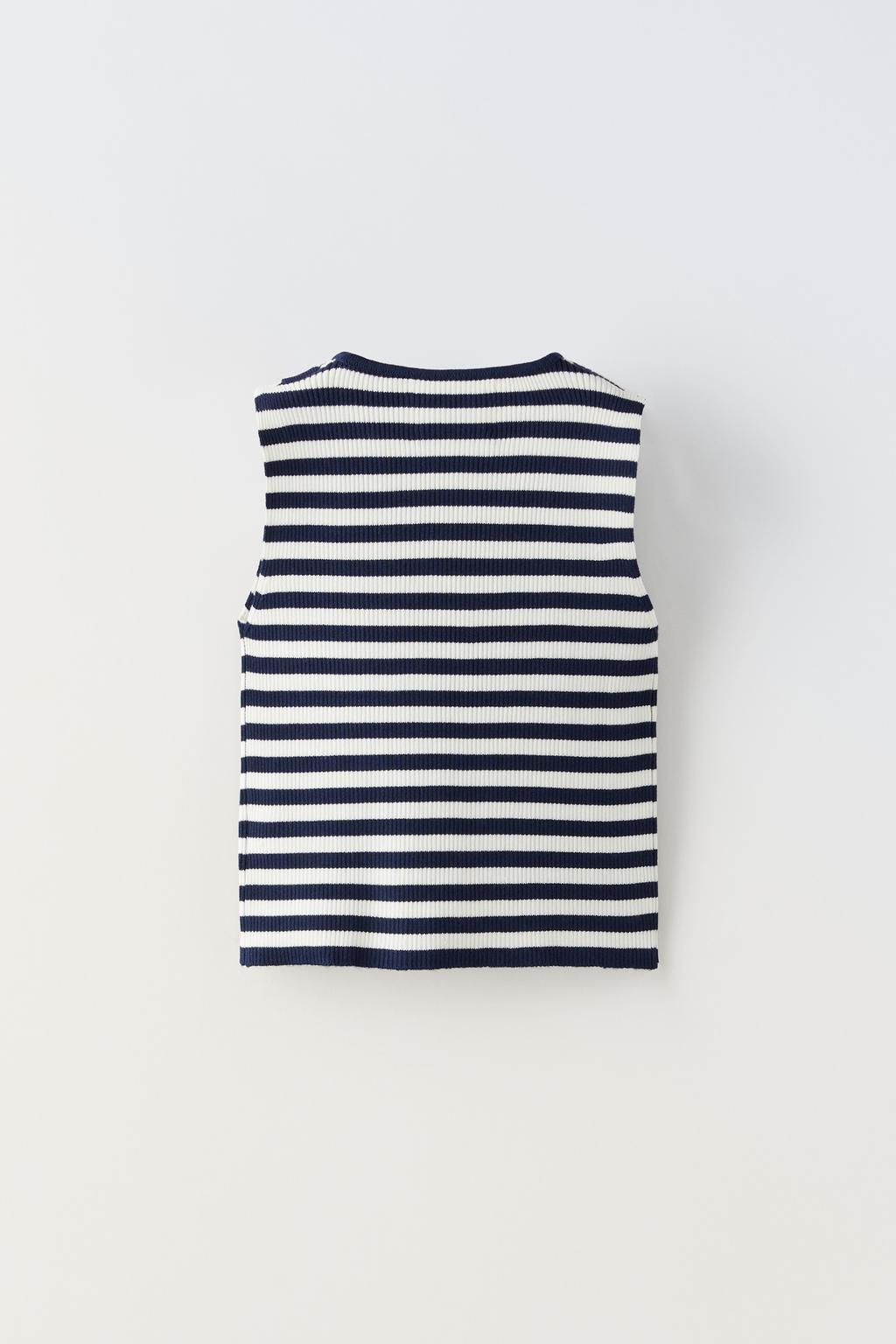 STRIPED BUTTONED TOP - Zara фото 2