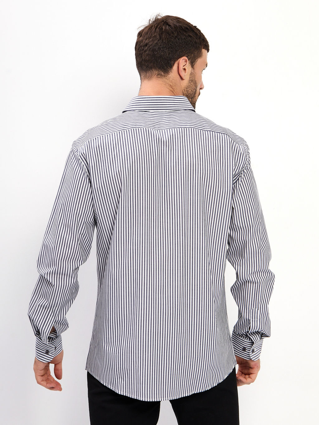 Сорочка мужская длинный рукав GREG 131/237/0243/ZN/1p STRETCH_V