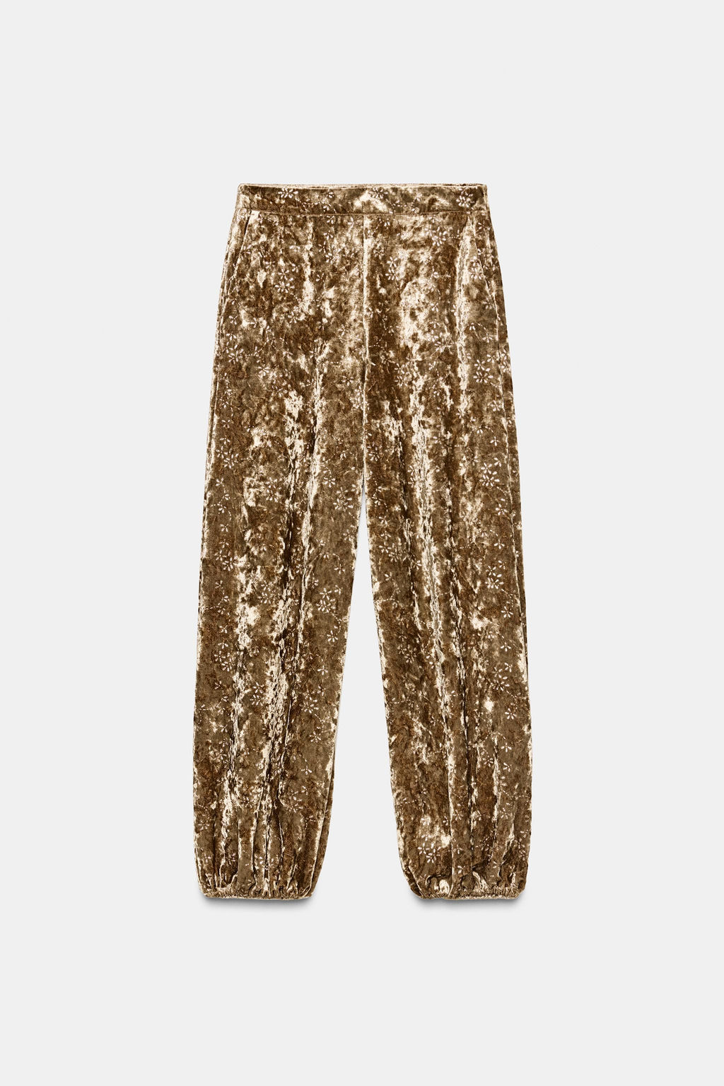 METALLIC THREAD VELVET TROUSERS - Zara фото 2