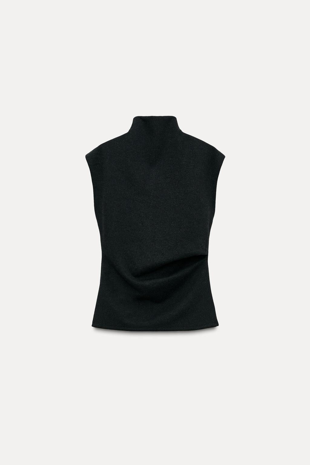 SOFT INTERLOCK TOP WITH DRAPED SIDE DETAIL - Zara фото 4
