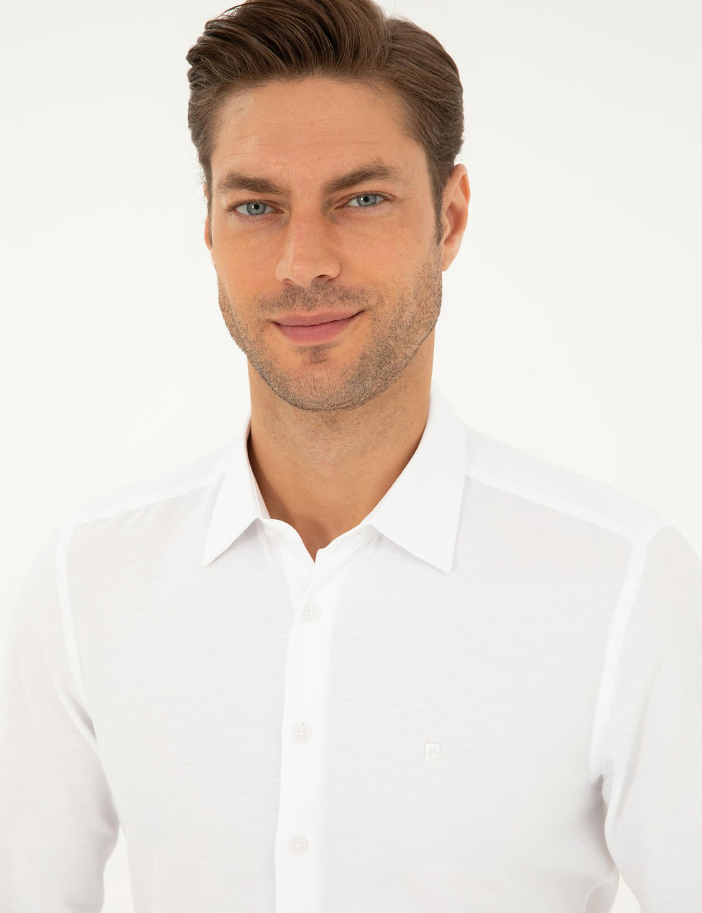 Beyaz Arm_rl_ Slim Fit Uzun Kollu G_mlek - Pierre cardin фото 2