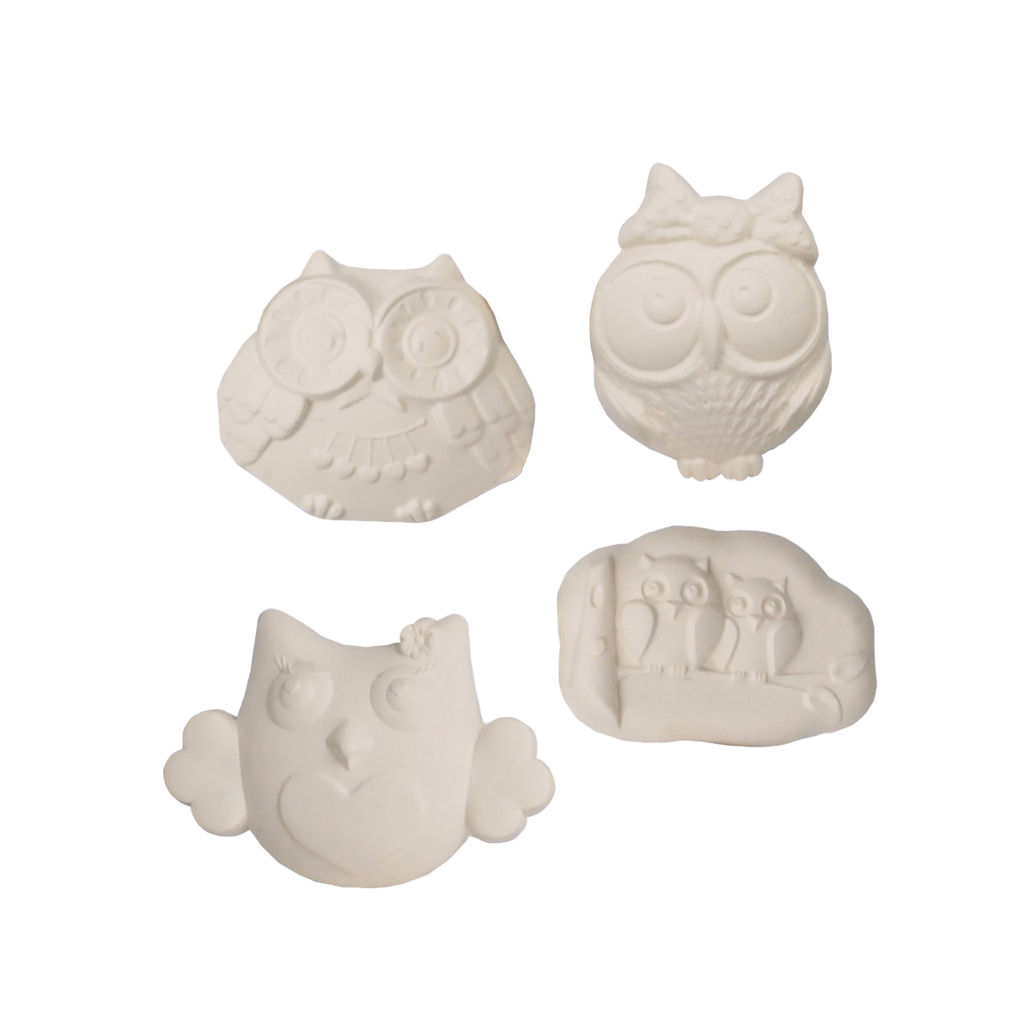 Заготовка для декорирования Love2art ВА-01 Набор заготовок для декорирования гипс 21 х 16 х 2 см 4 шт 2-й сорт Совята  фото 2