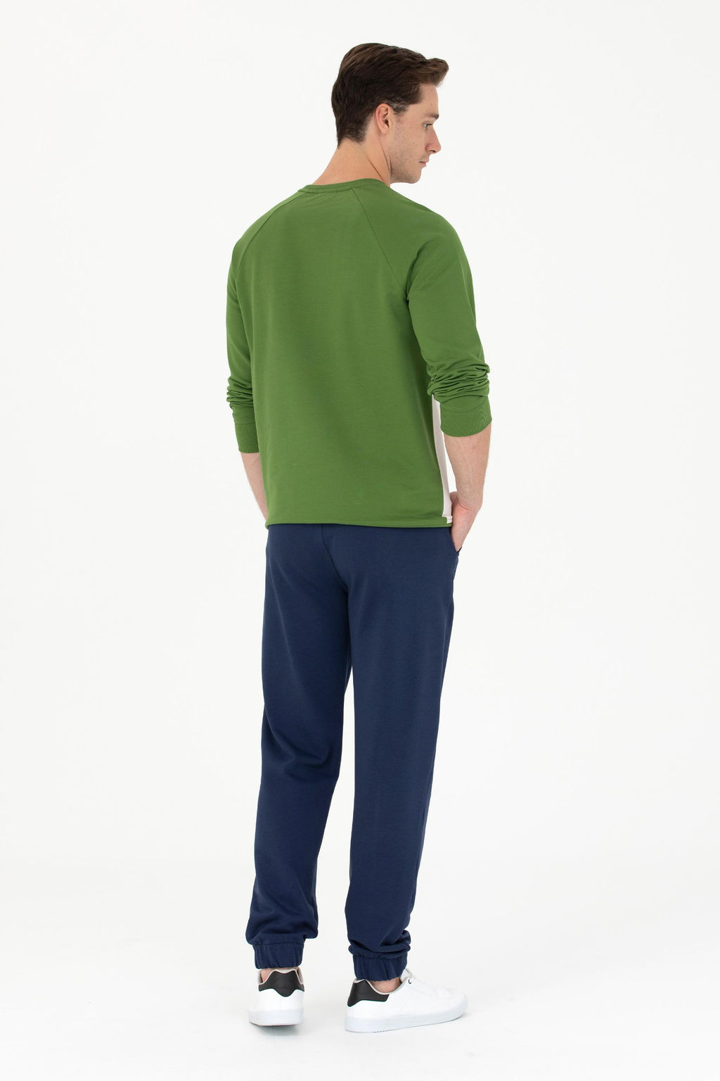 Штаны спортивные U. S. Polo Assn темно-синие из хлопка - U.s. polo assn фото 10