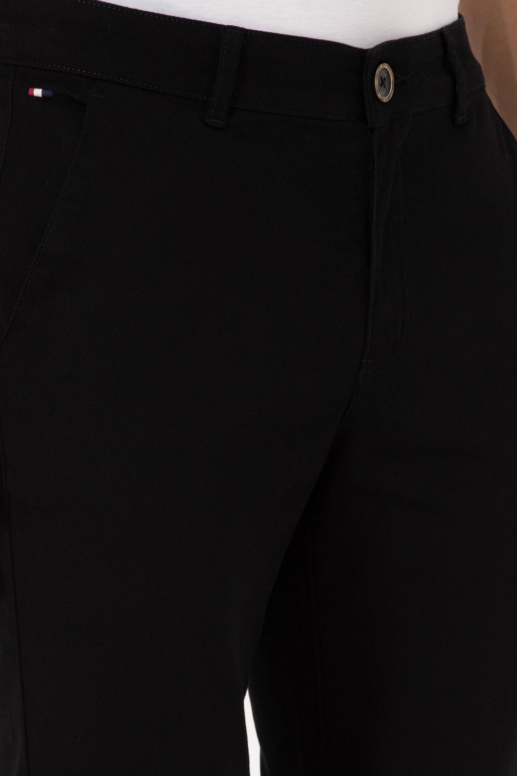 Erkek Slim Fit Siyah Kanvas Pantolon