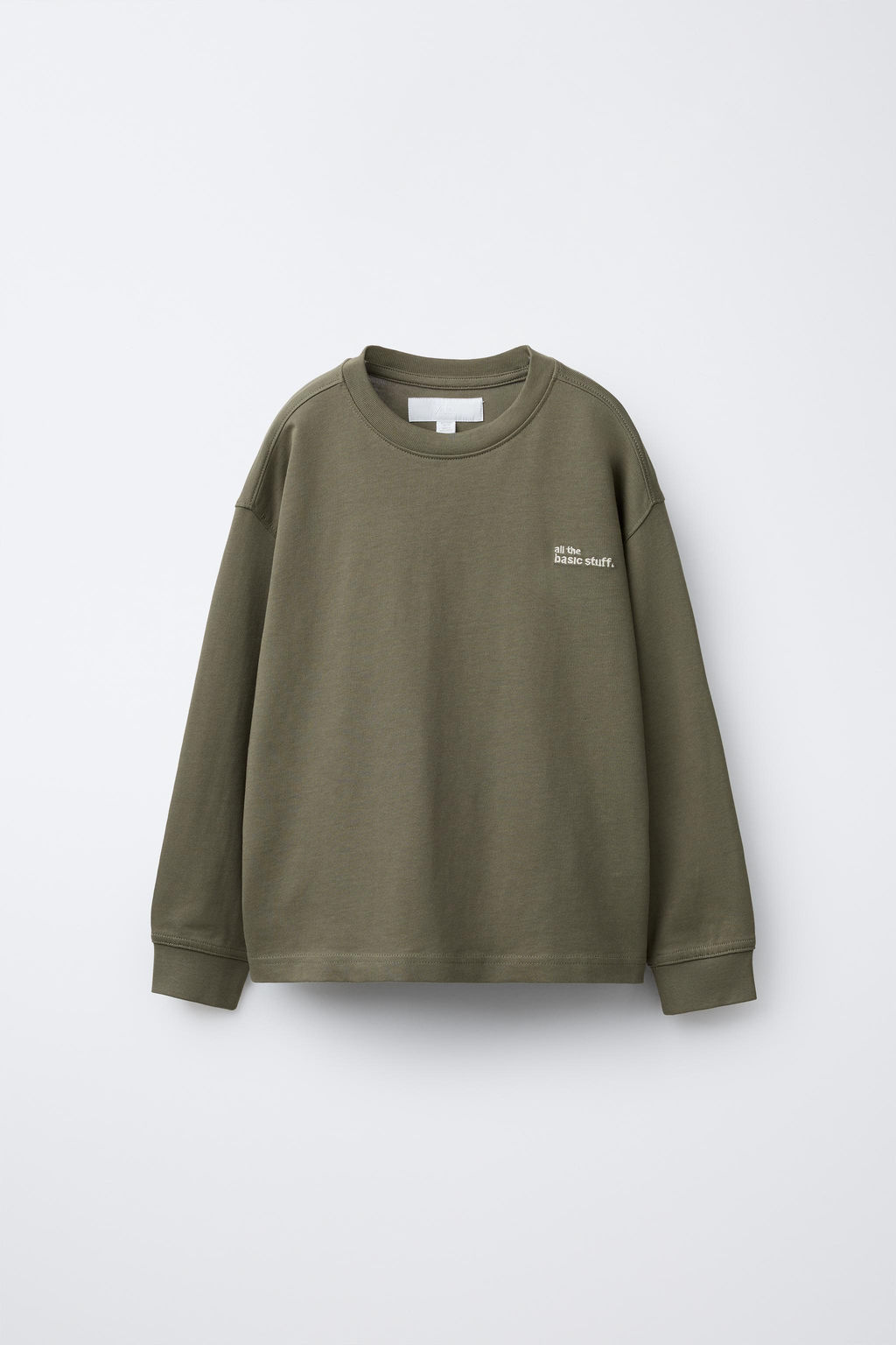 HEAVY WEIGHT EMBROIDERED SLOGAN T-SHIRT