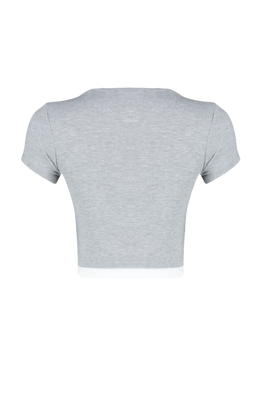 Trendyolmilla Haki Cift Kat Detayl? Fitted/Vucudu SaranFitilli Esnek Orme Bluz TWOSS24BZ00102  фото 8